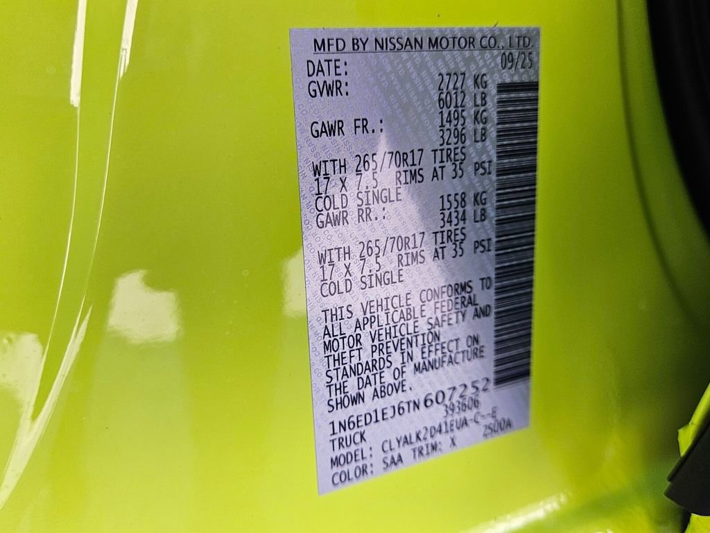 New 2026 Nissan Frontier Pro-X w/ Pro-X Convenience Package image 17