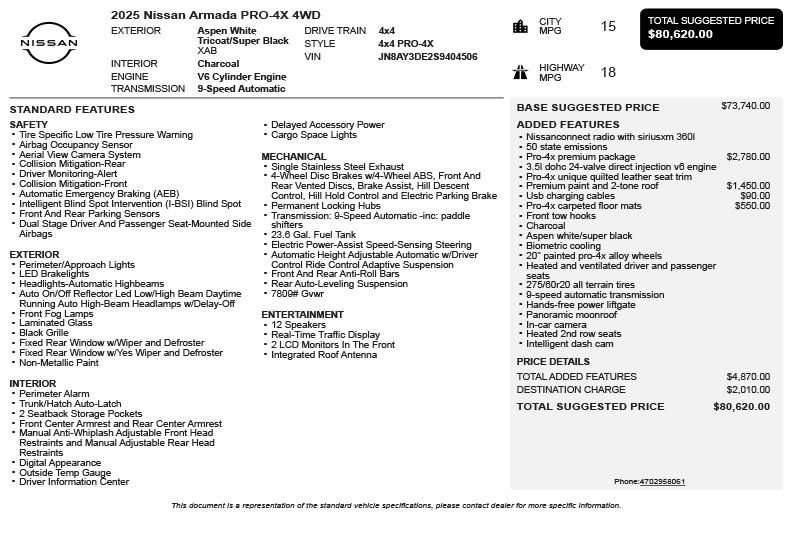 Used 2025 Nissan Armada PRO-4X w/ Pro-4X Premium Package image 3