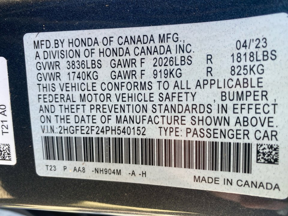 Certified 2023 Honda Civic LX image 39