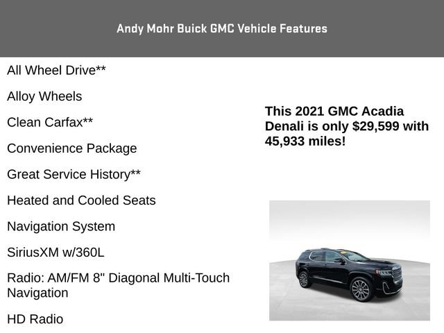 Used 2021 GMC Acadia Denali w/ GMC Pro Grade Package image 8