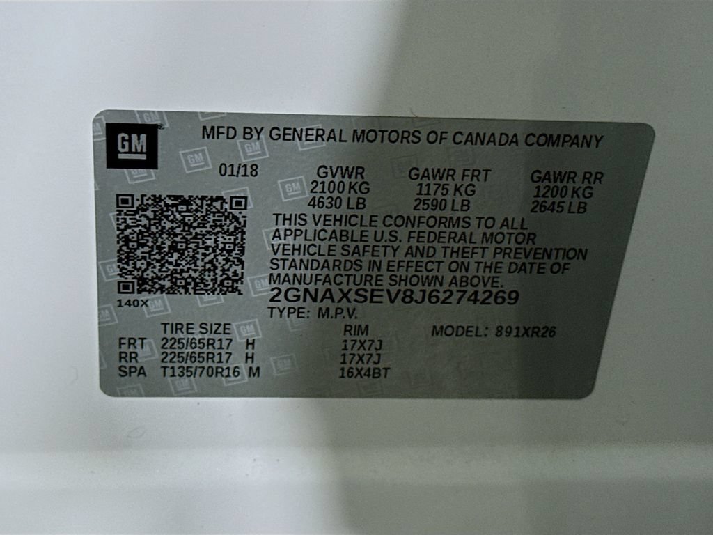 Used 2018 Chevrolet Equinox LT AWD/4WD image 34