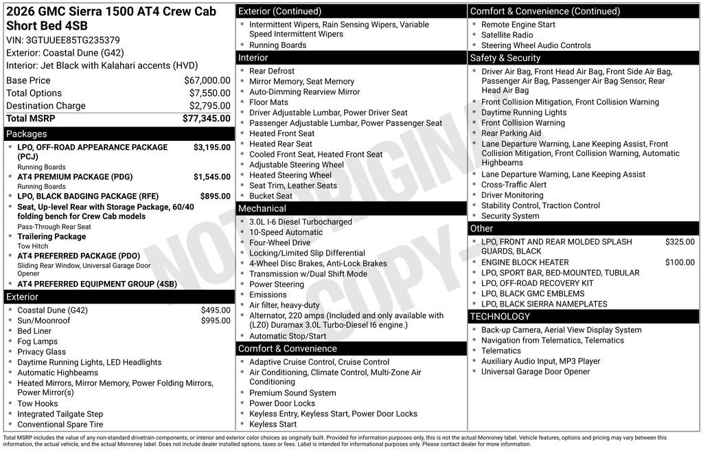 New 2026 GMC Sierra 1500 AT4 image 26