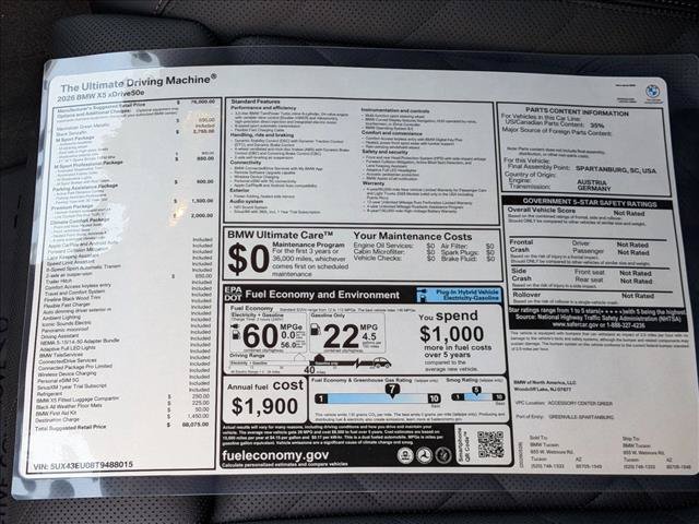 New 2026 BMW X5 xDrive50e w/ M Sport Package AWD/4WD image 18