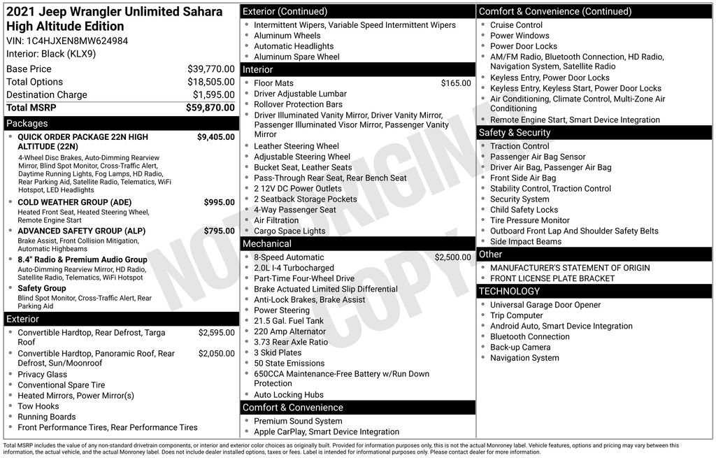 Used 2021 Jeep Wrangler Unlimited Sahara image 5