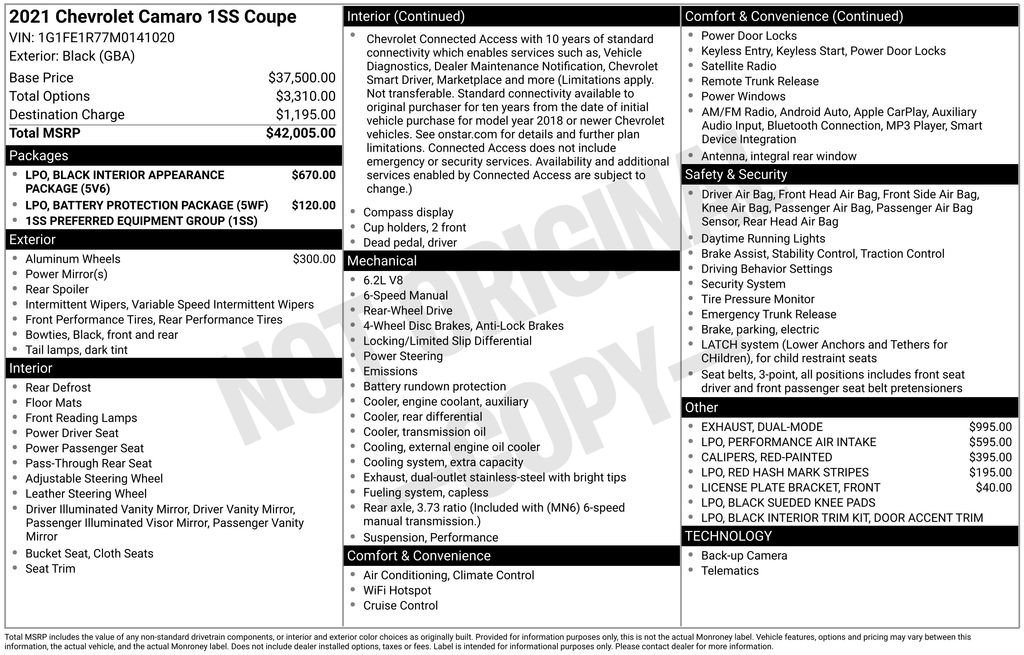 Used 2021 Chevrolet Camaro SS image 6