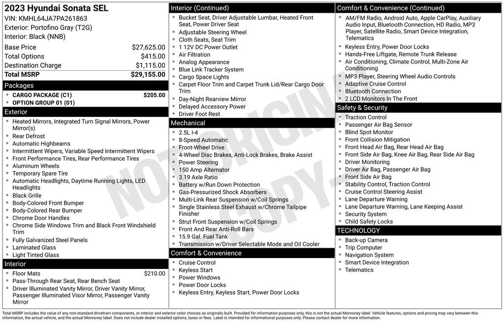 Used 2023 Hyundai Sonata SEL w/ Cargo Package image 30