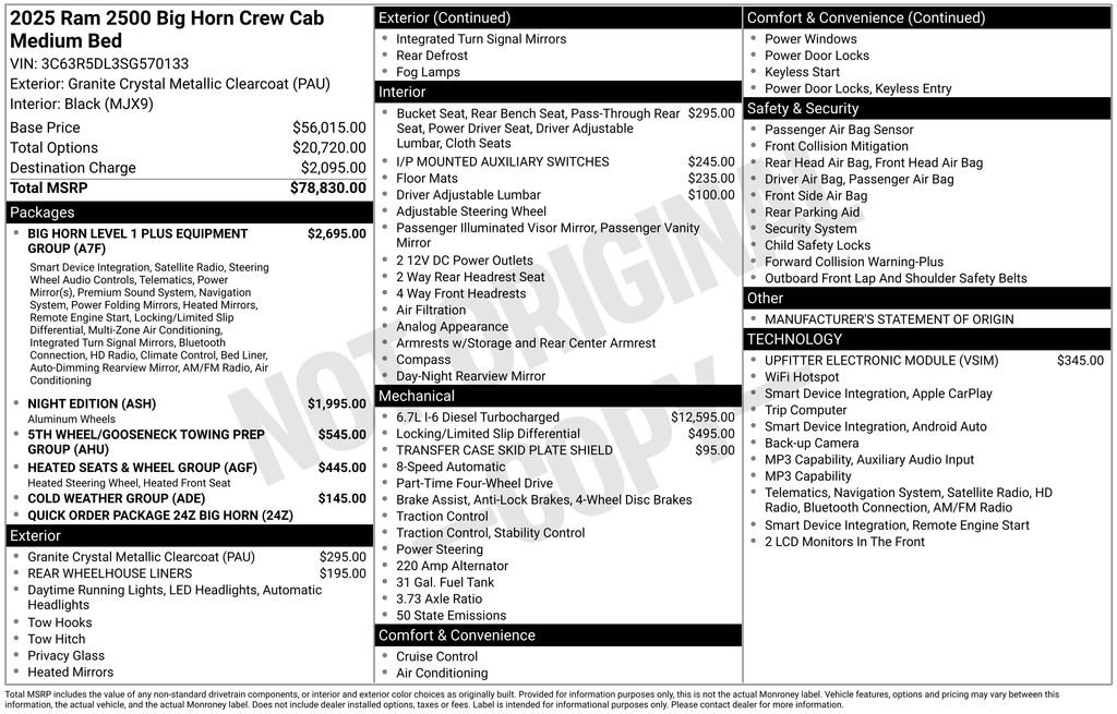 New 2025 RAM 2500 Big Horn AWD/4WD image 43