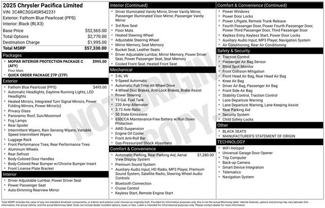 Used 2025 Chrysler Pacifica Limited image 6
