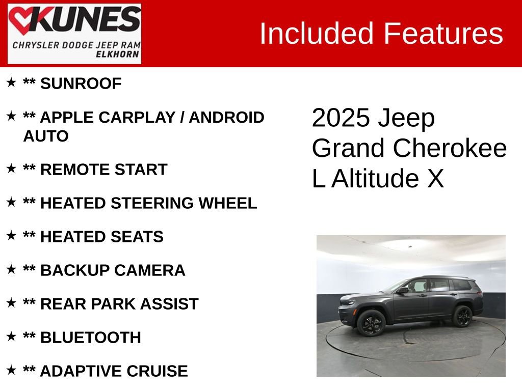 New 2025 Jeep Grand Cherokee L Altitude image 2