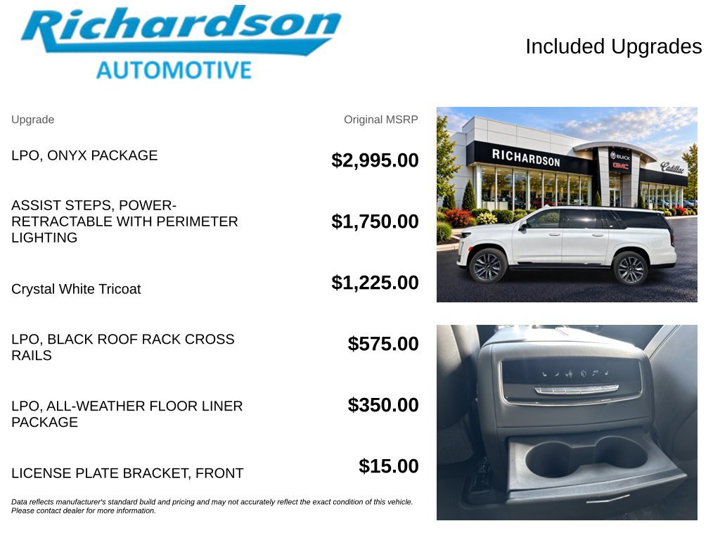 Used 2024 Cadillac Escalade ESV Sport Platinum w/ LPO, ONYX Package AWD/4WD image 8
