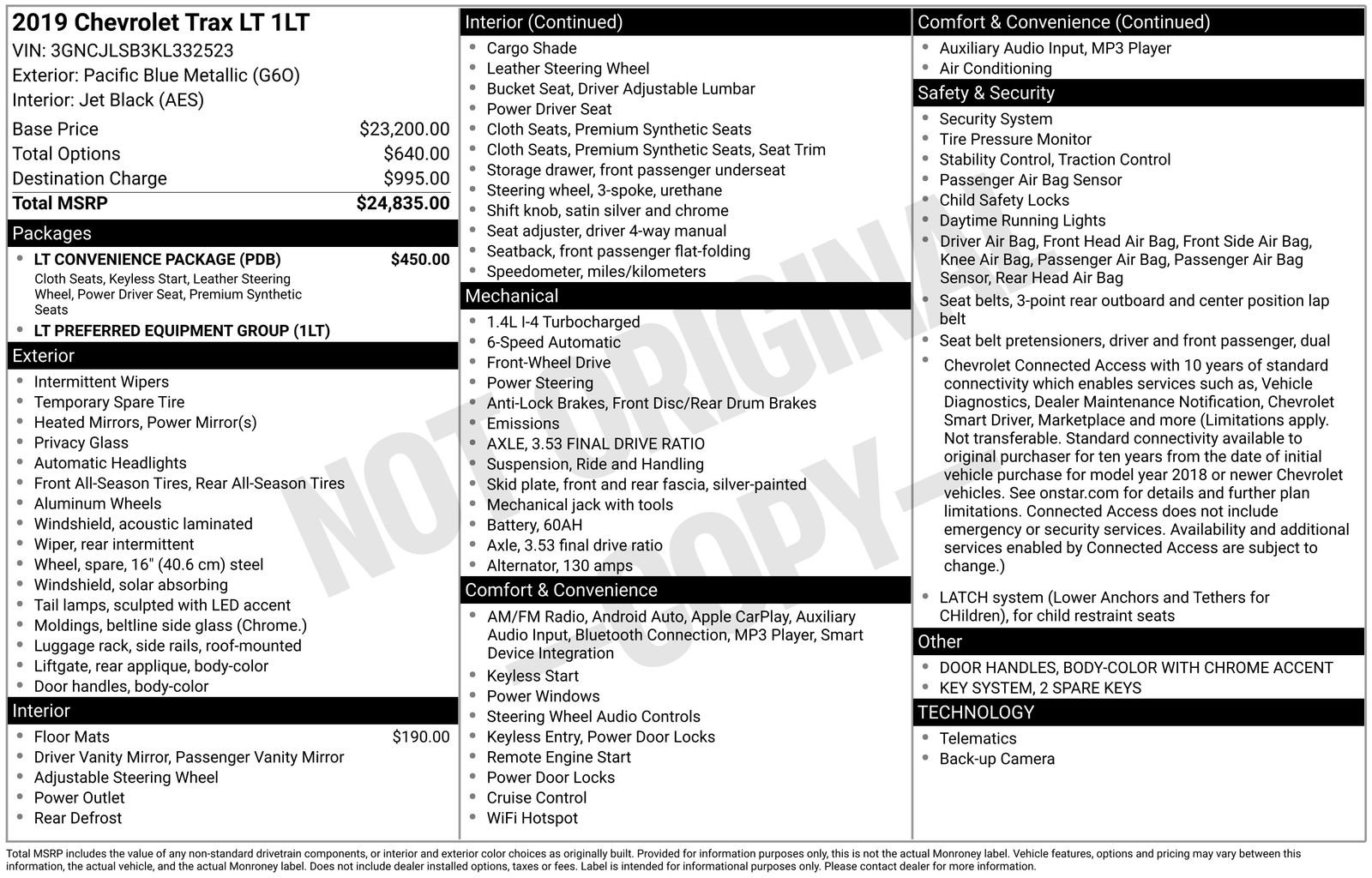 Used 2019 Chevrolet Trax LT w/ LT Convenience Package image 18