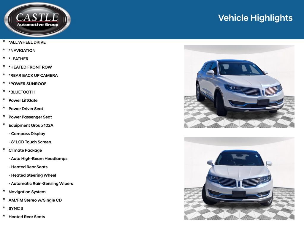 Used 2016 Lincoln MKX Reserve w/ Climate Package AWD/4WD image 3