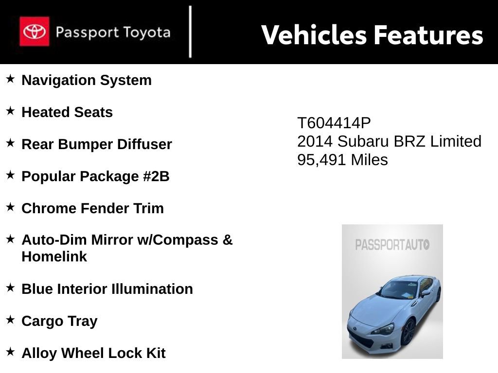 Used 2014 Subaru BRZ Limited w/ Popular Package #2B RWD image 8