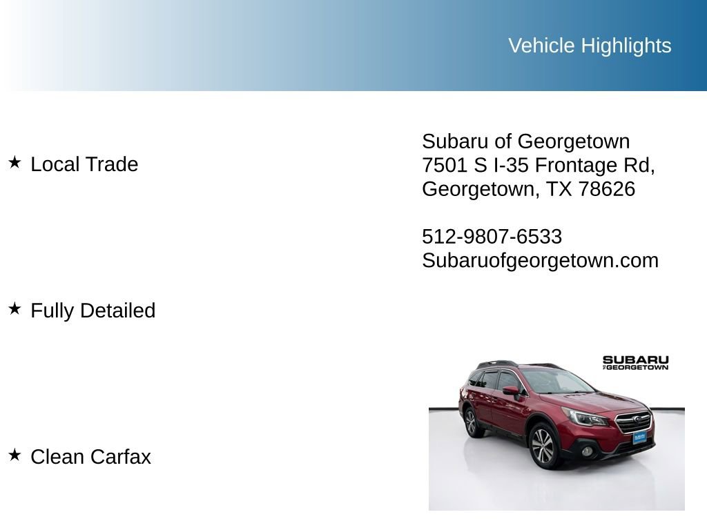 Used 2019 Subaru Outback 2.5i Limited w/ Popular Package #2 image 9