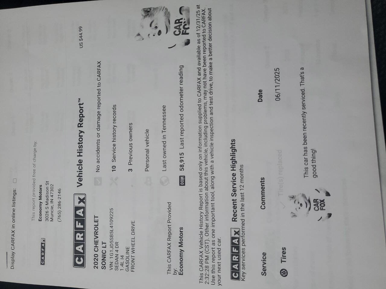 Used 2020 Chevrolet Sonic LT w/ Convenience Package image 12