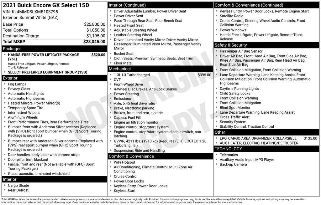 Used 2021 Buick Encore GX Select image 6