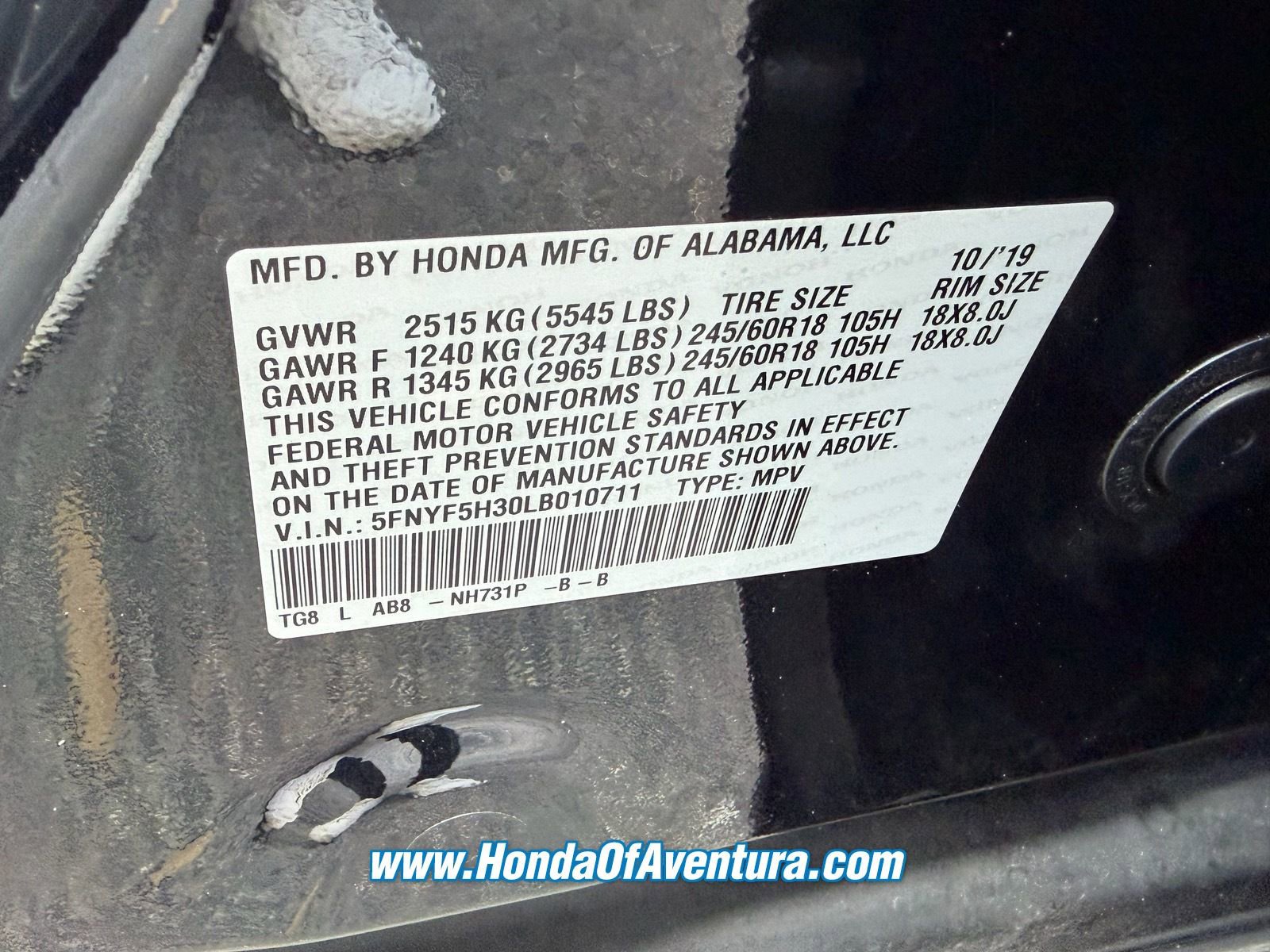 Certified 2020 Honda Pilot EX image 19