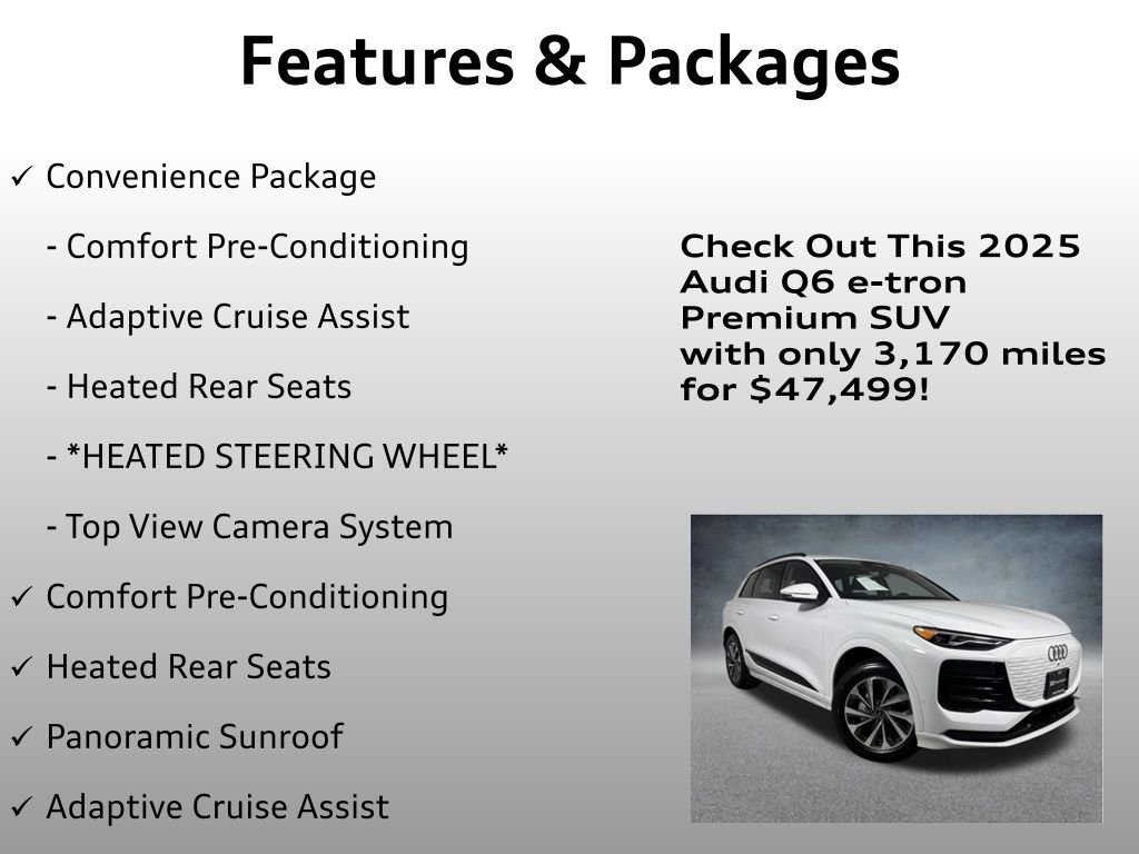 Used 2025 Audi Q6 e-tron Premium w/ Convenience Package image 16