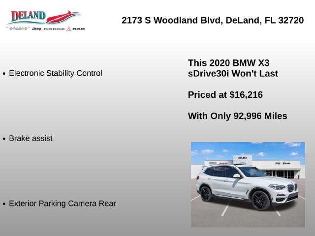 Used 2020 BMW X3 sDrive30i RWD image 15