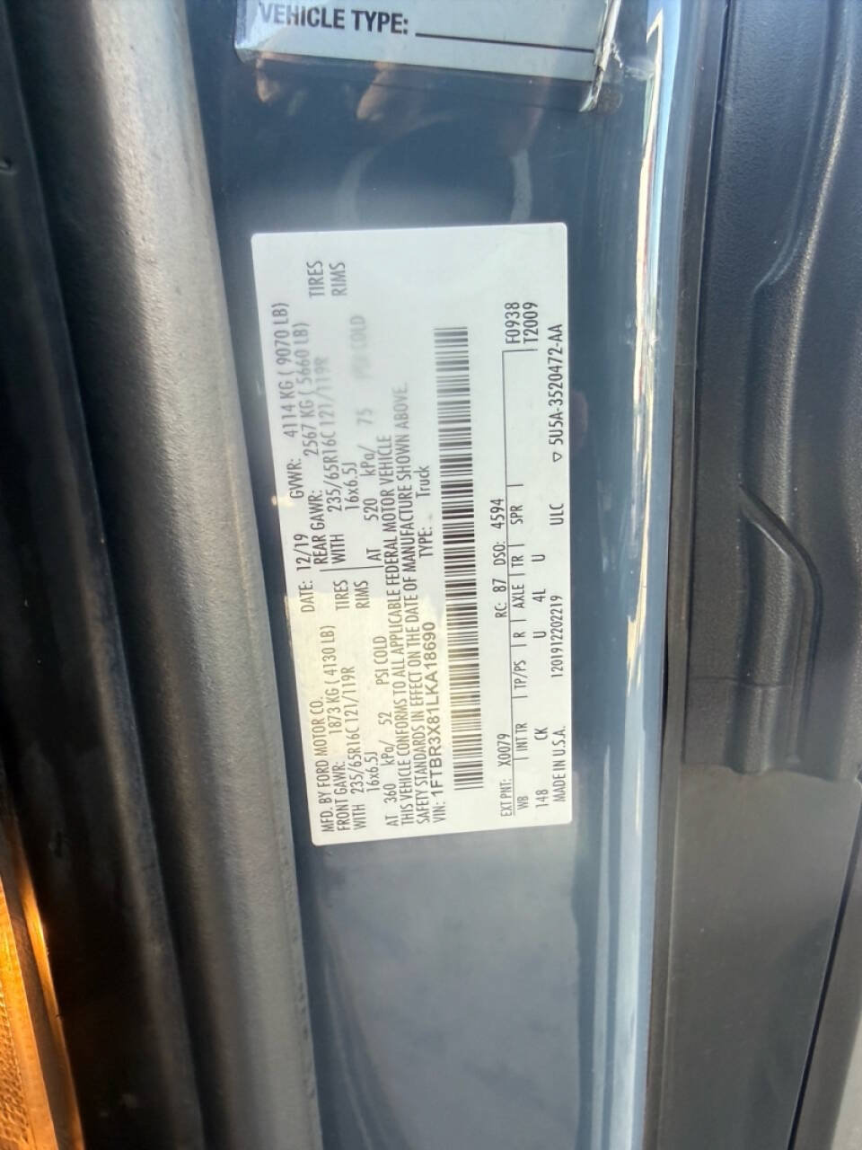 Used 2020 Ford Transit 250 148 High Roof Extended RWD image 19