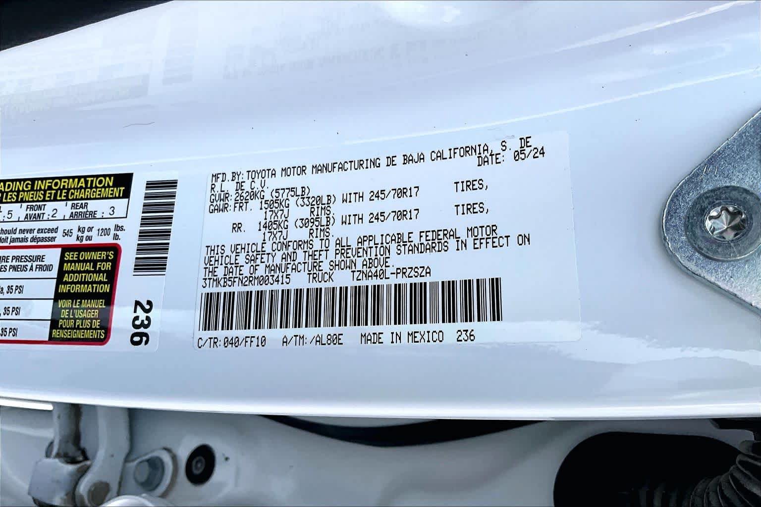 Used 2024 Toyota Tacoma SR5 RWD image 34