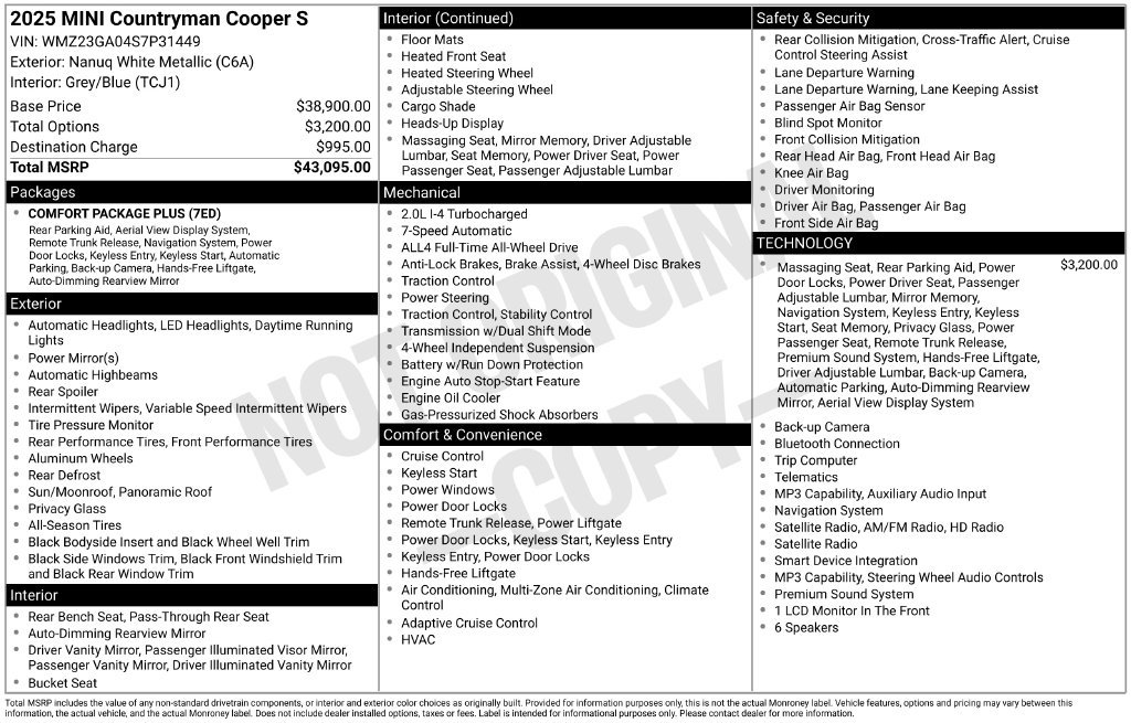 Used 2025 MINI Cooper Countryman S AWD/4WD image 9