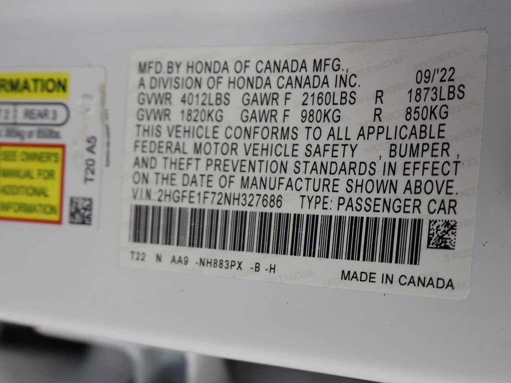 Used 2022 Honda Civic EX image 50