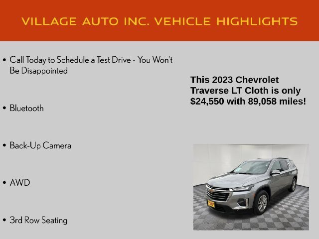 Used 2023 Chevrolet Traverse LT w/ LPO, Cargo Package AWD/4WD image 14