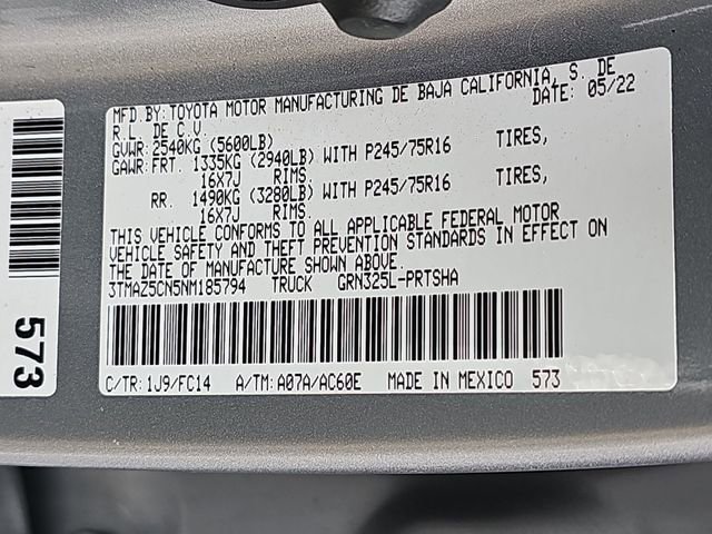 Used 2022 Toyota Tacoma SR5 w/ Technology Package image 33