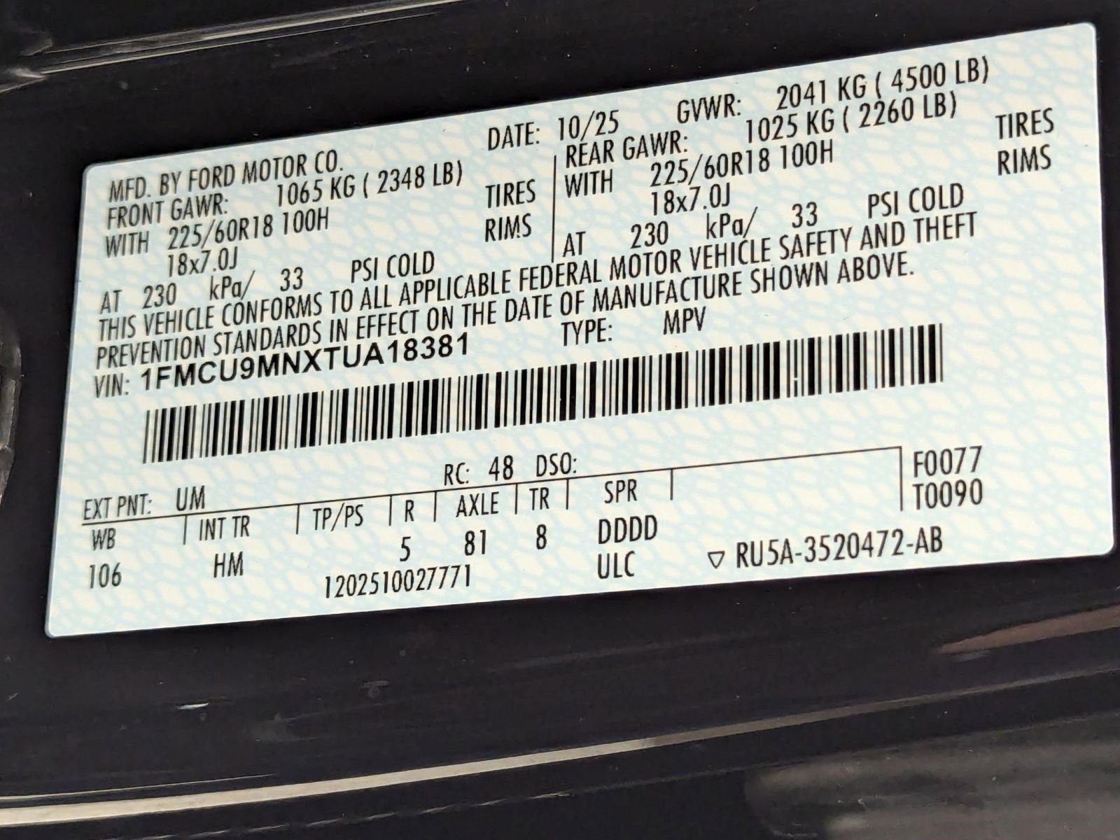 New 2026 Ford Escape ST-Line w/ Tech Pack #1 image 17