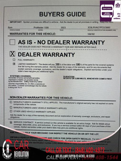 Used 2023 RAM ProMaster 1500 image 2