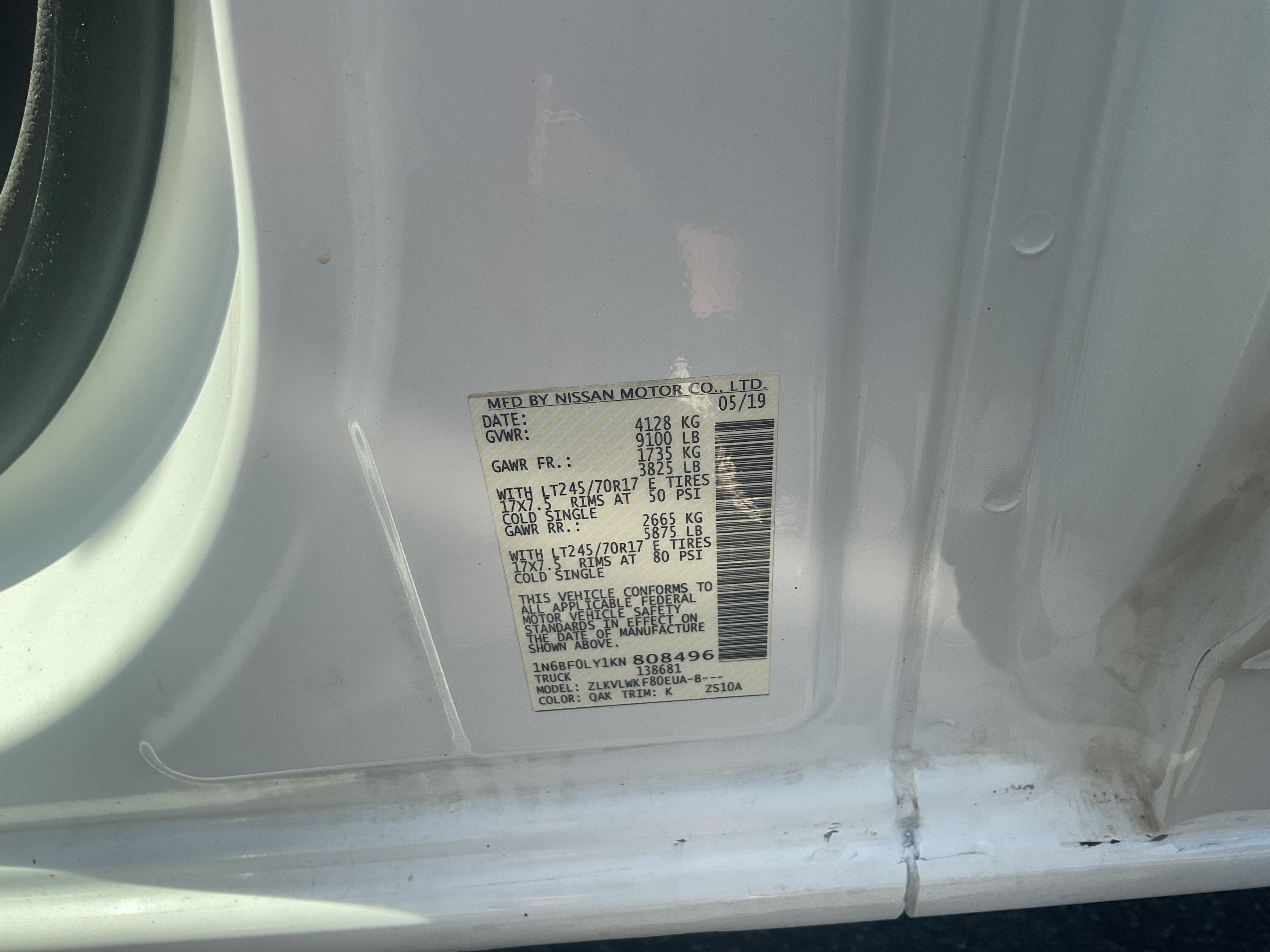 Used 2019 Nissan NV 2500 S RWD image 16