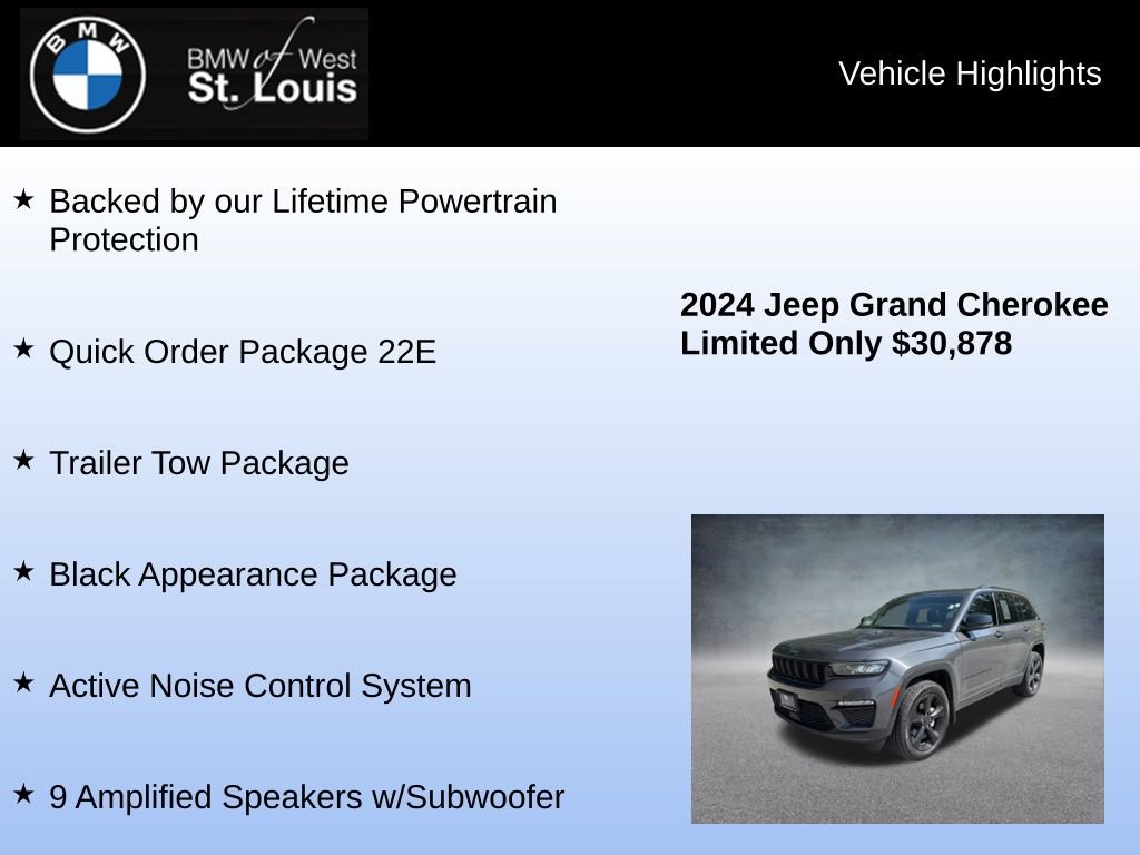 Used 2024 Jeep Grand Cherokee Limited w/ Black Appearance Package AWD/4WD image 8