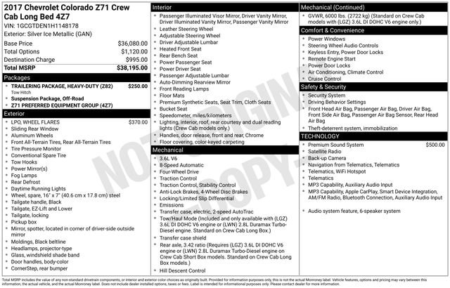 Used 2017 Chevrolet Colorado Z71 AWD/4WD image 14