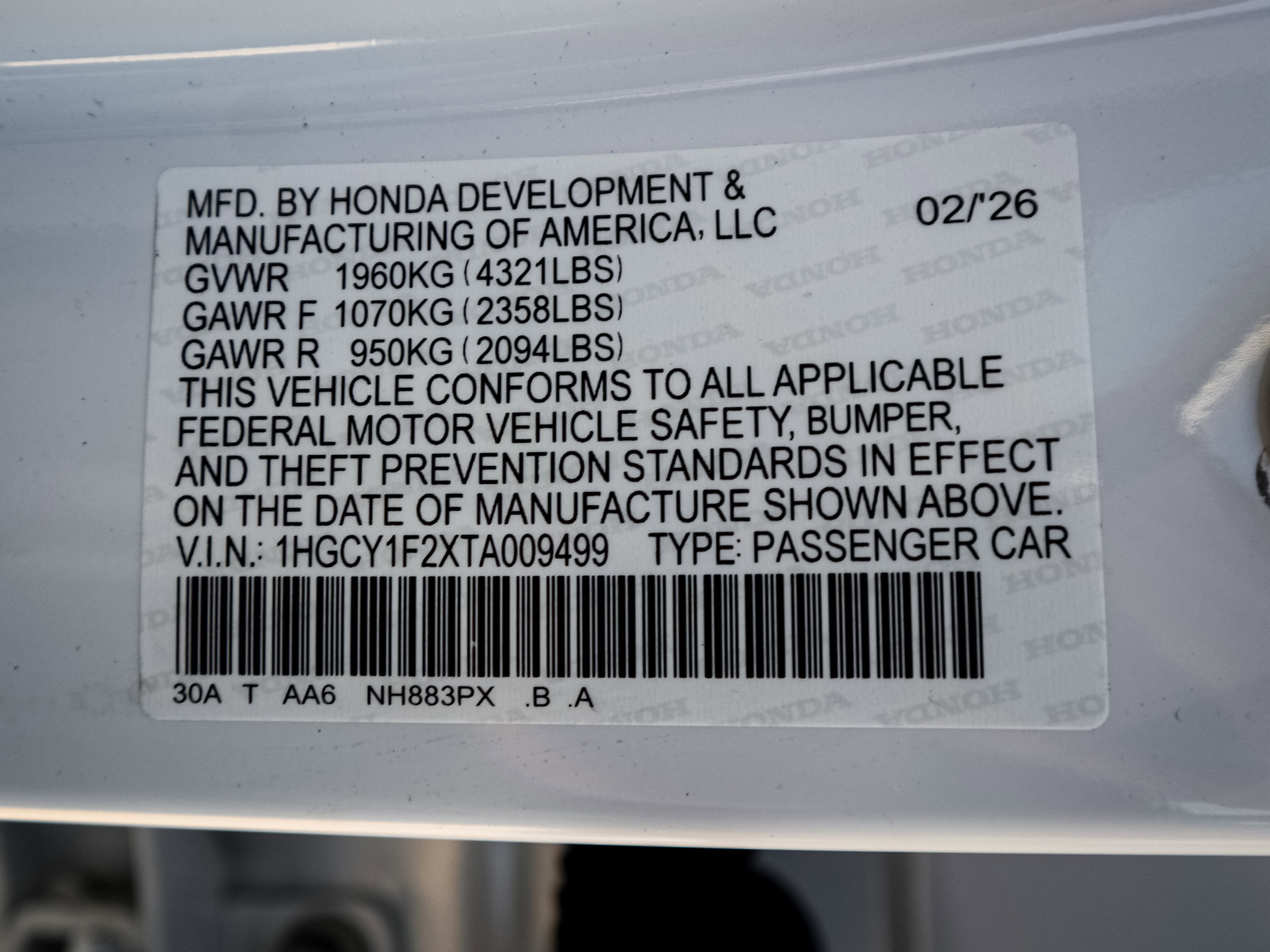 New 2026 Honda Accord LX image 32