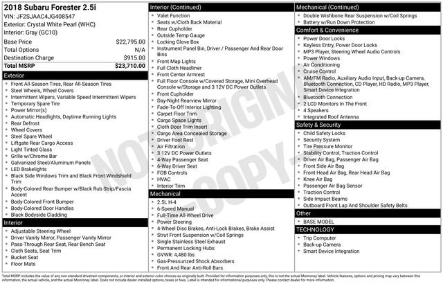 Used 2018 Subaru Forester 2.5i image 42