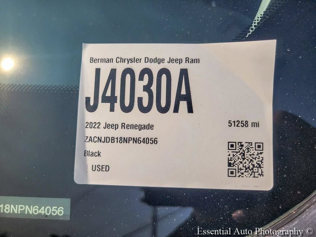 Certified 2022 Jeep Renegade Latitude w/ Sun/Sound Group AWD/4WD image 27