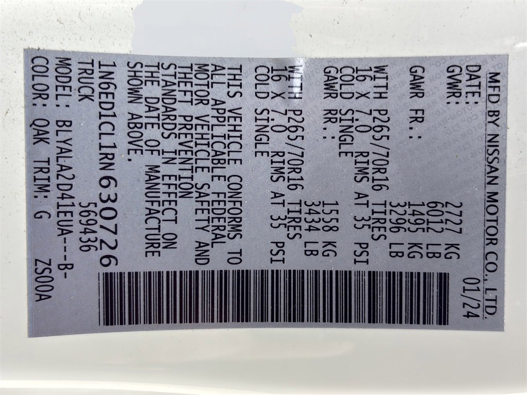 Used 2024 Nissan Frontier S w/ S Utility Package image 39