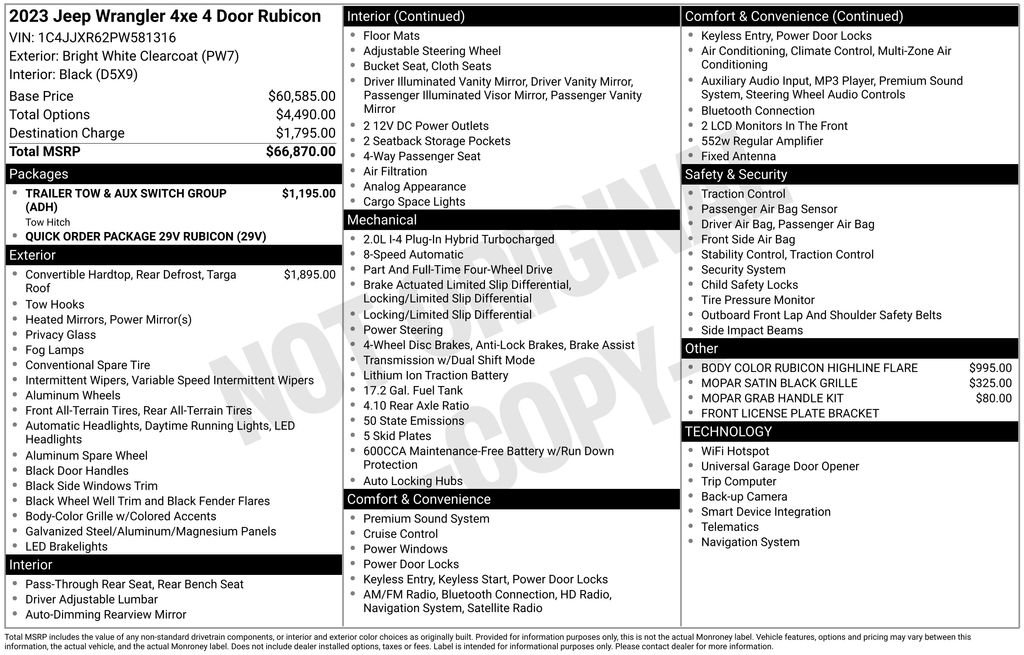 Used 2023 Jeep Wrangler Unlimited Rubicon 4xe image 35