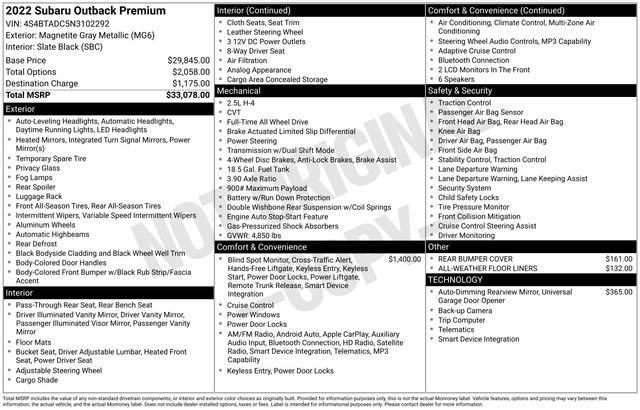 Used 2022 Subaru Outback Premium image 35