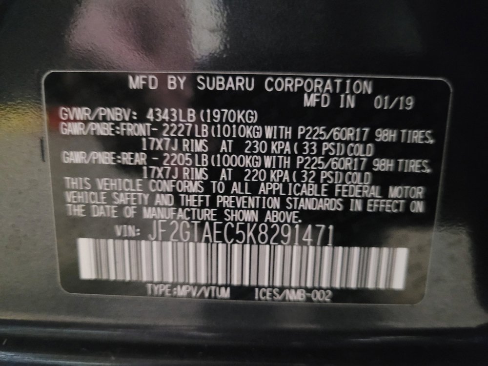 Used 2019 Subaru Crosstrek 2.0i Premium w/ Eyesight System image 33