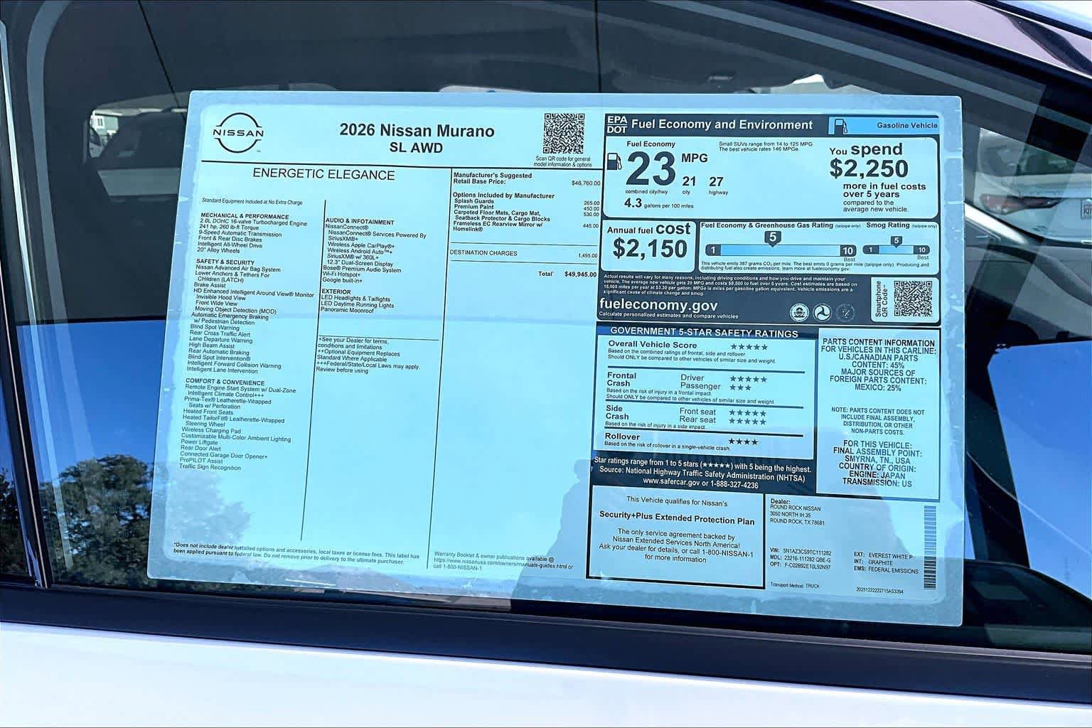 New 2026 Nissan Murano SL AWD/4WD image 19