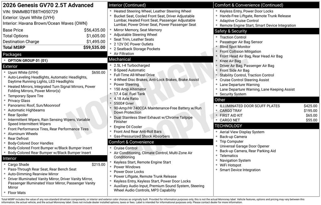 Used 2026 Genesis GV70 2.5T Advanced image 5