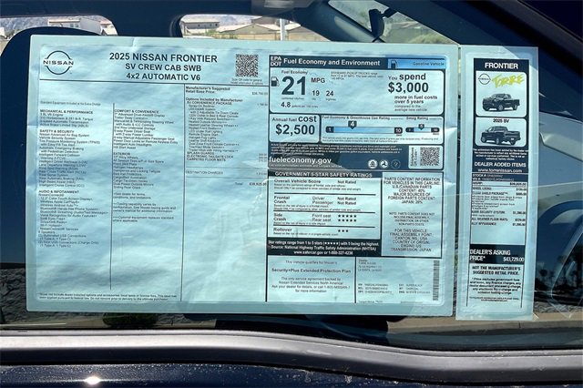 New 2025 Nissan Frontier SV w/ SV Convenience Package image 17