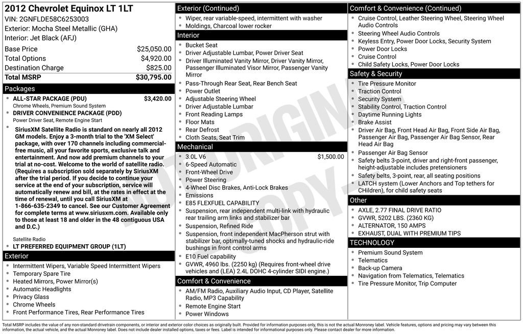 Used 2012 Chevrolet Equinox LT w/ All-Star Package image 6