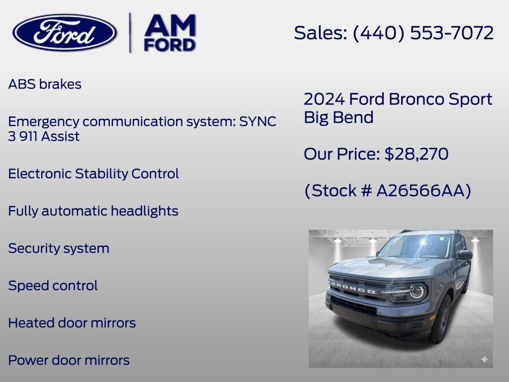 Used 2024 Ford Bronco Sport Big Bend AWD/4WD image 13