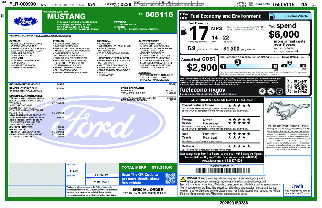 New 2026 Ford Mustang Dark Horse w/ Dark Horse Handlin Package RWD image 55