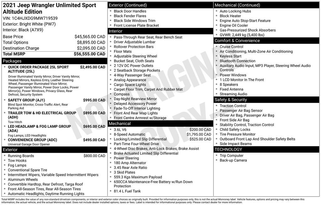 Used 2021 Jeep Wrangler Unlimited Sport image 41