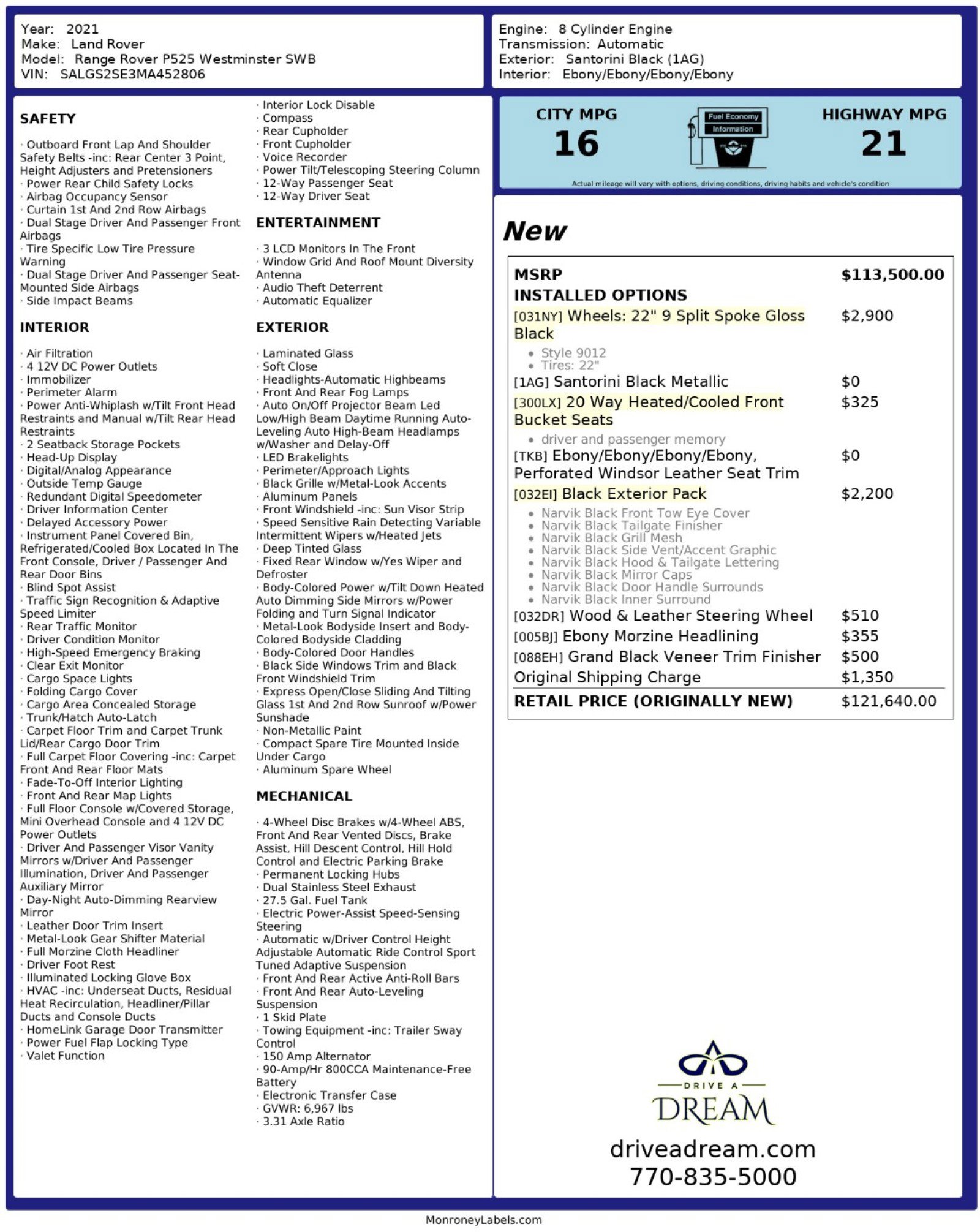 Used 2021 Land Rover Range Rover P525 Westminster Edition image 64