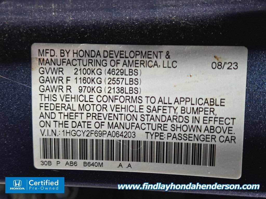 Certified 2023 Honda Accord EX-L image 14